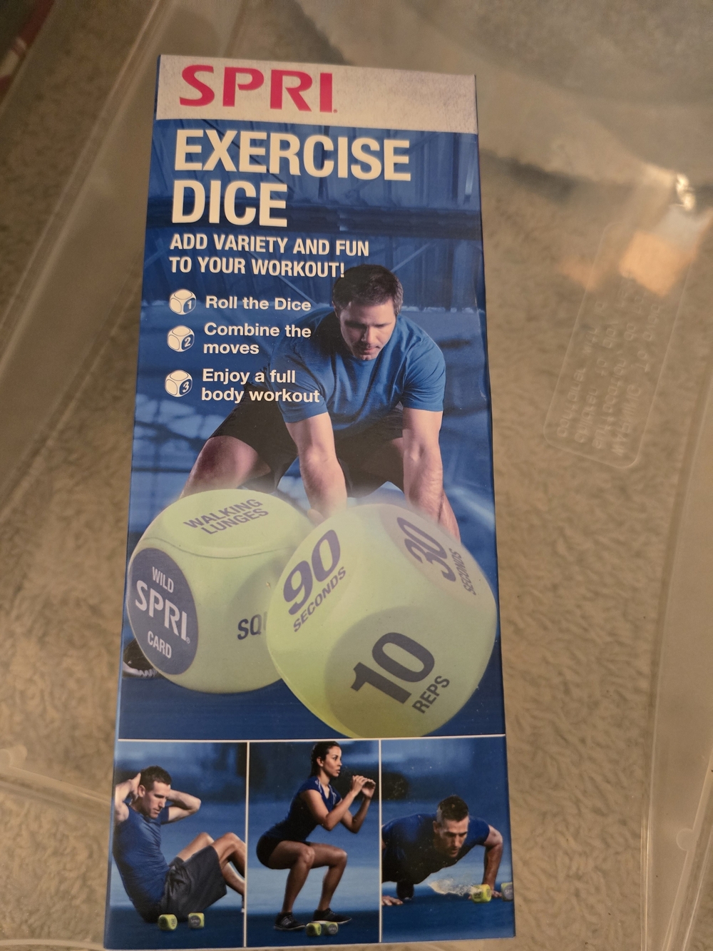SPRI Green Exercise Dice — Fun Variety for Home Workouts